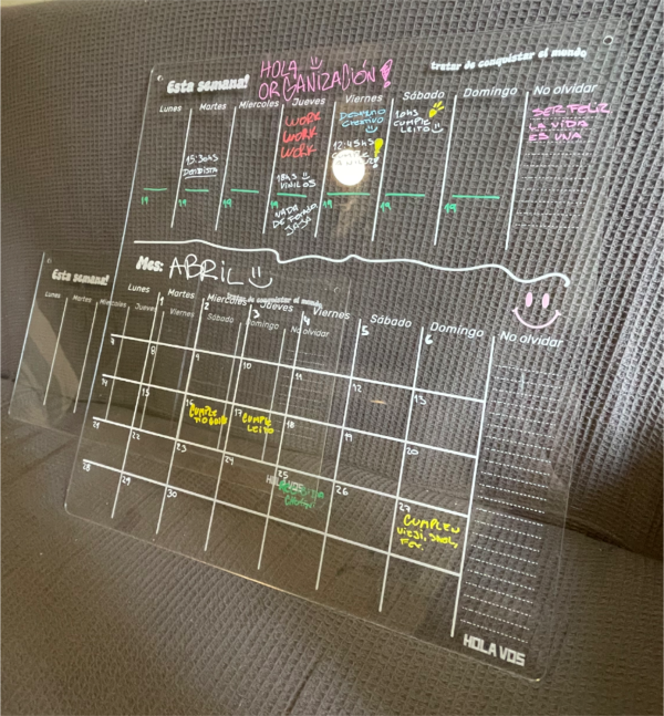 Calendario acrilico